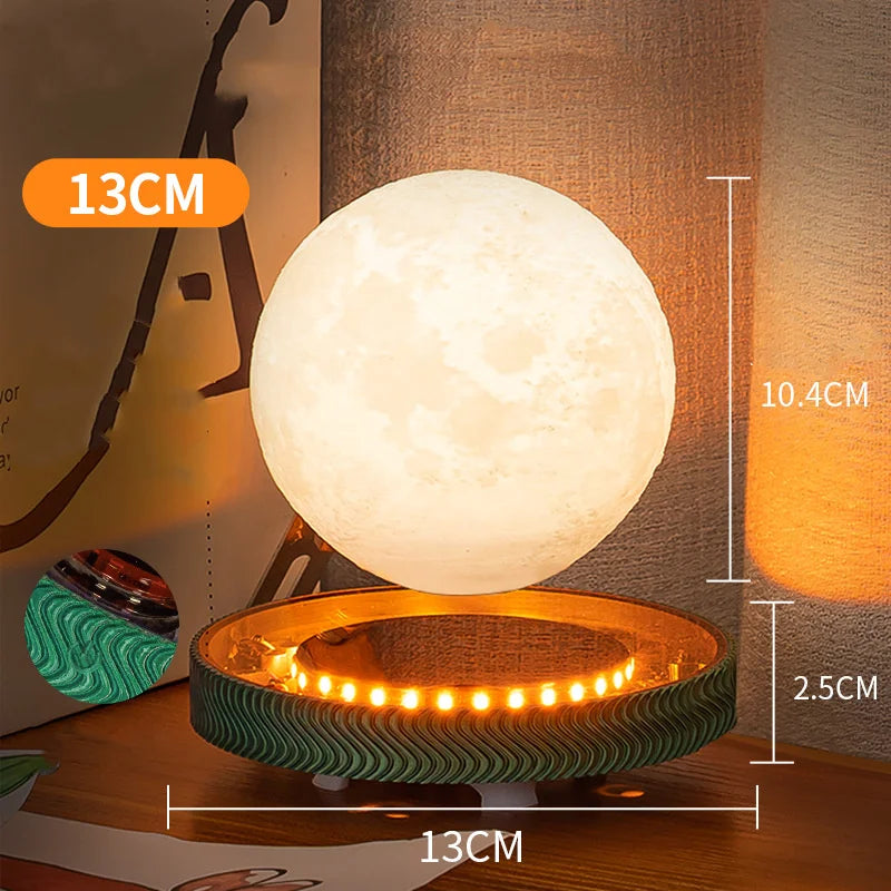 Magnetic Levitating Saturn Moon Lamp - Rotating Table Lamp for Creative Office and Home Decor, Unique Gift Idea
