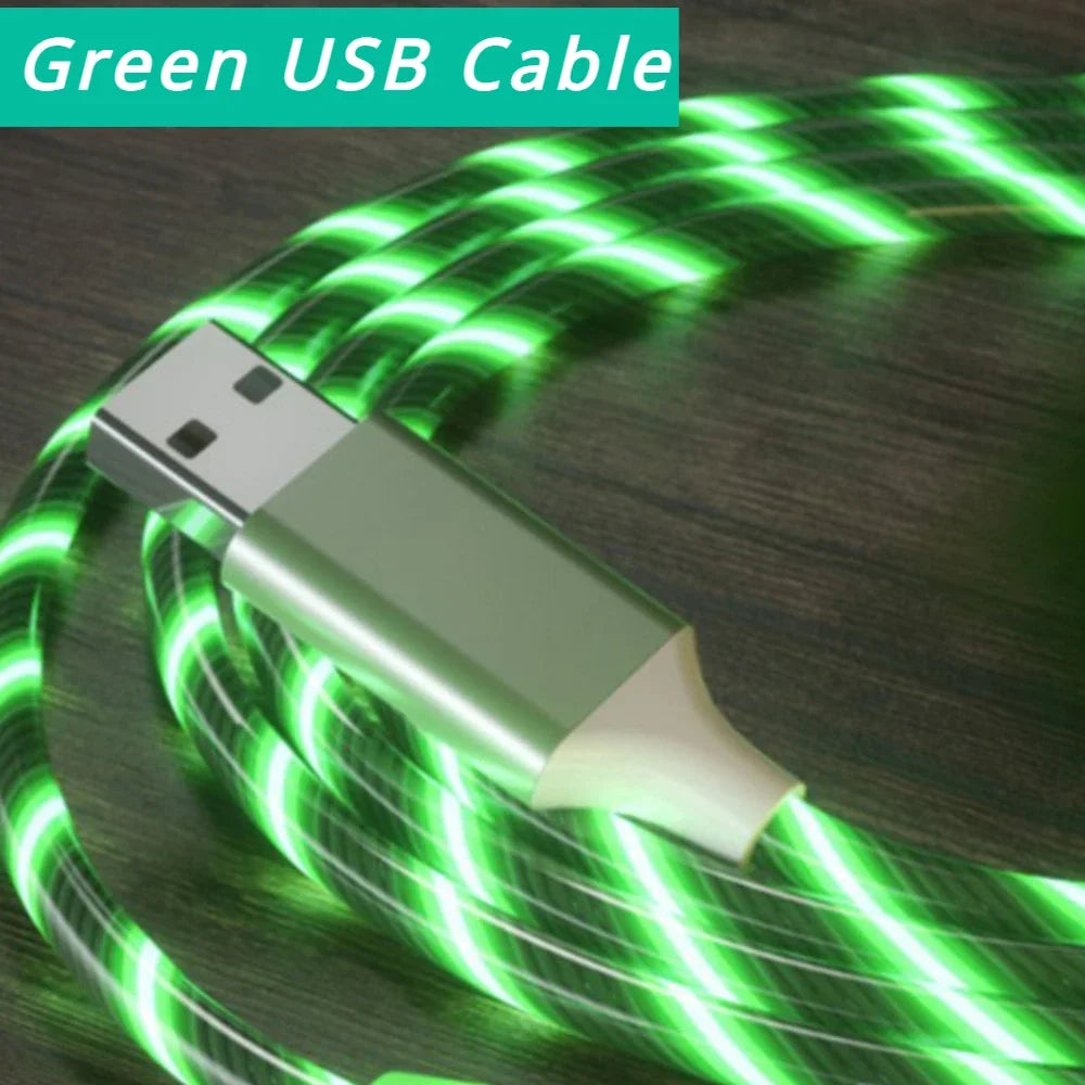 High-Speed USB Type-C Charging Cable with LED Light and 3A Fast Charging Capability
