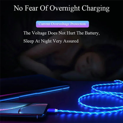 High-Speed USB Type-C Charging Cable with LED Light and 3A Fast Charging Capability