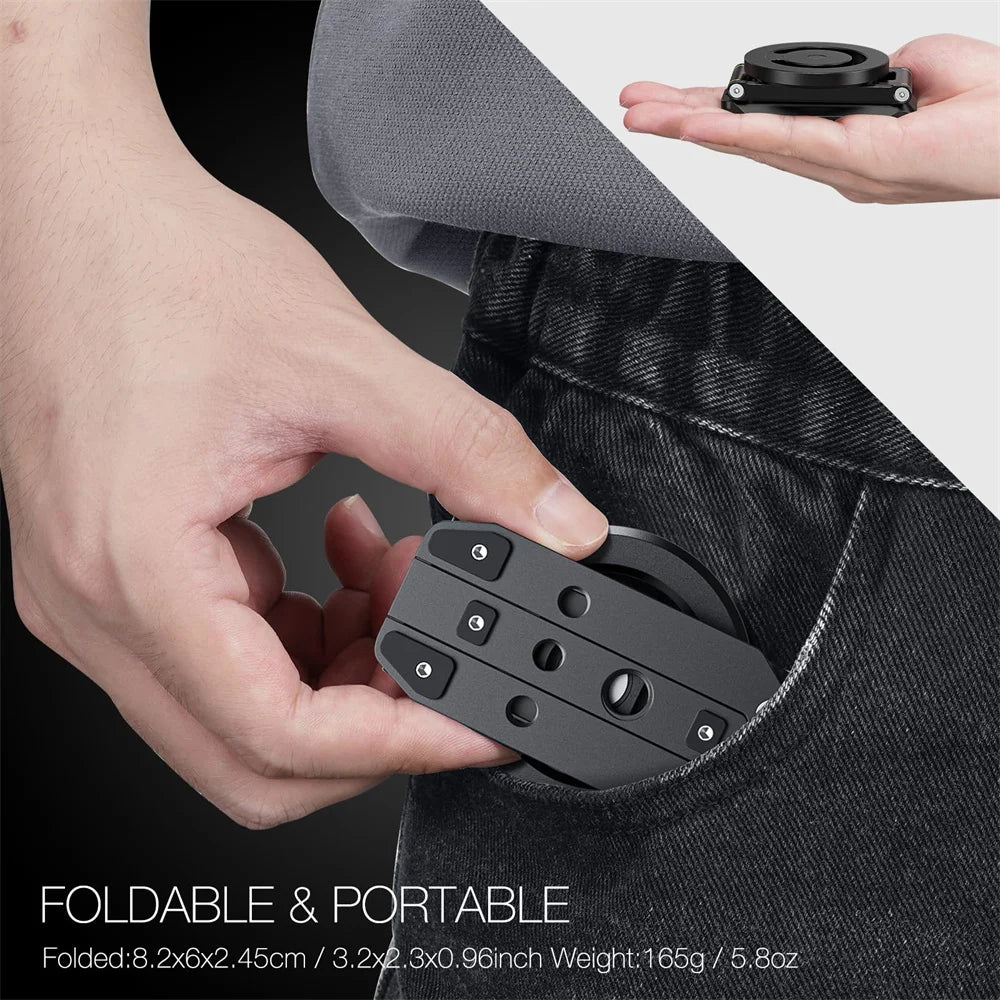2025 Foldable Magnetic Phone Tripod Stand and Selfie Stick with Desktop Magnet Holder for iPhone 15/14/13/12 and Samsung MagSafe Cases