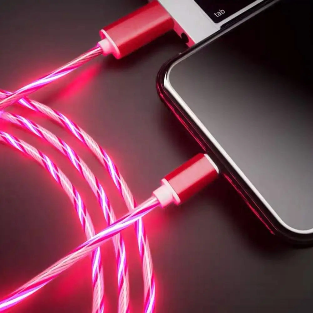 LED Illuminated Type-C Fast Charging Cable for Mobile Devices