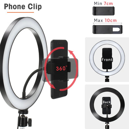 Professional LED Ring Light with Tripod Stand for Mobile Photography and Live Streaming