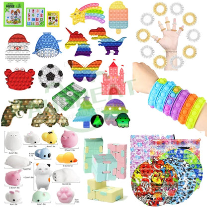 Randomized Fidget Toy Collection - 6 to 24 Pieces of Stress Relief Gifts for Children and Adults in Blind Box Packaging