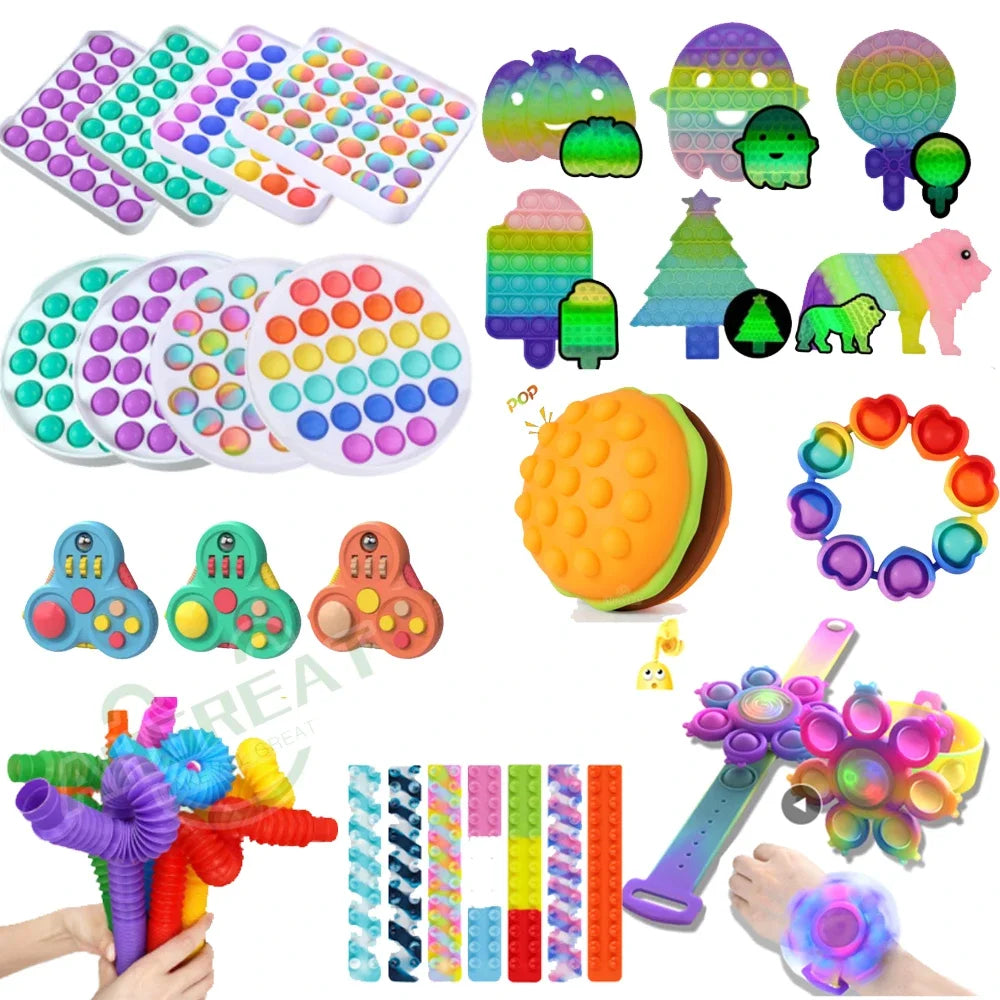 Randomized Fidget Toy Collection - 6 to 24 Pieces of Stress Relief Gifts for Children and Adults in Blind Box Packaging
