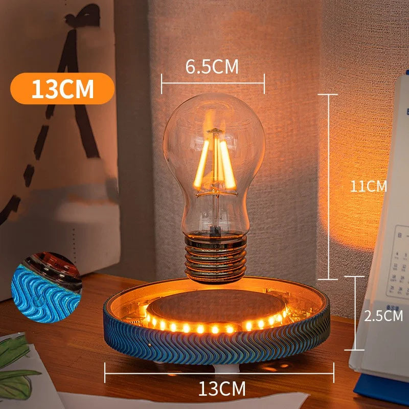 Magnetic Levitating Saturn Moon Lamp - Rotating Table Lamp for Creative Office and Home Décor, Unique Gift Idea