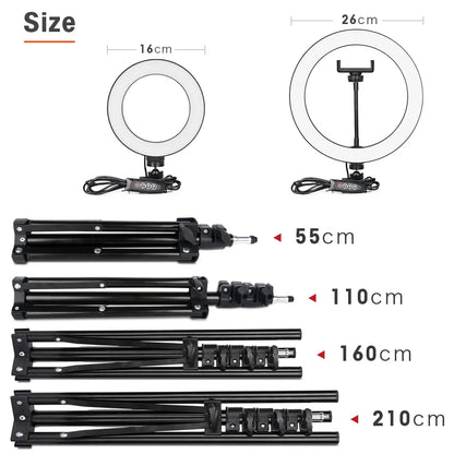 Professional LED Ring Light with Tripod Stand for Mobile Photography and Live Streaming