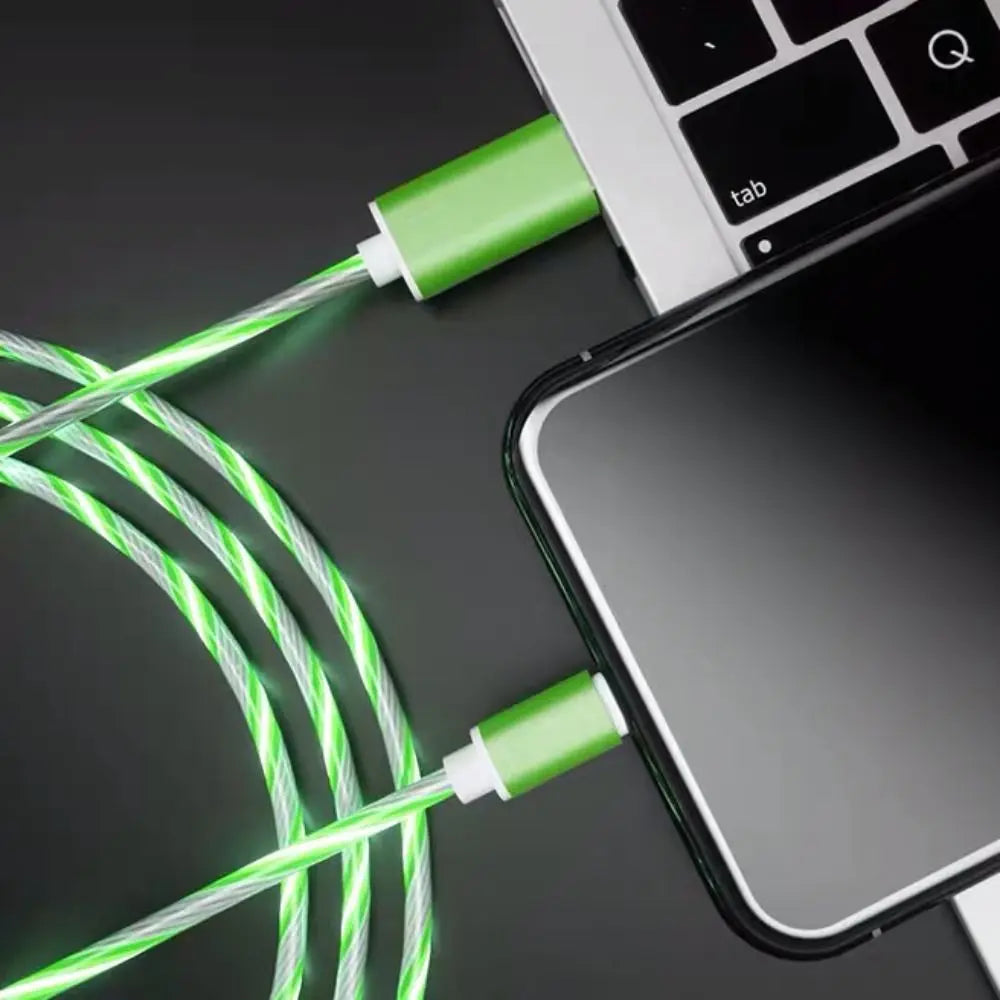 LED Illuminated Type-C Fast Charging Cable for Mobile Devices