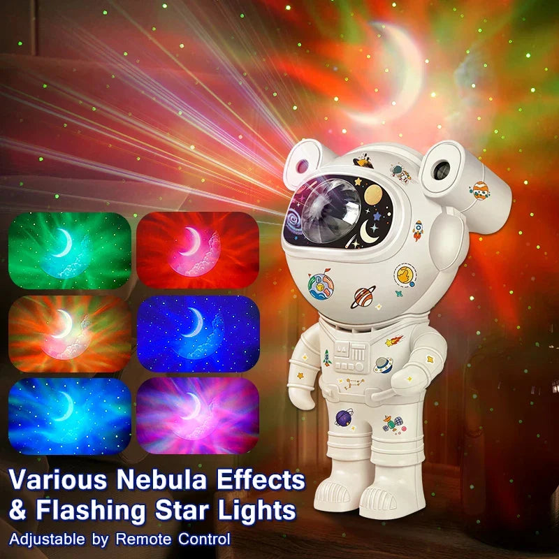 Astronaut-Themed Star and Galaxy Projection Light
