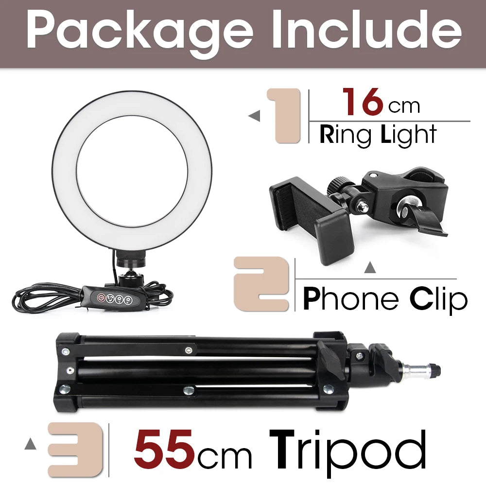 Professional LED Ring Light with Tripod Stand for Mobile Photography and Live Streaming