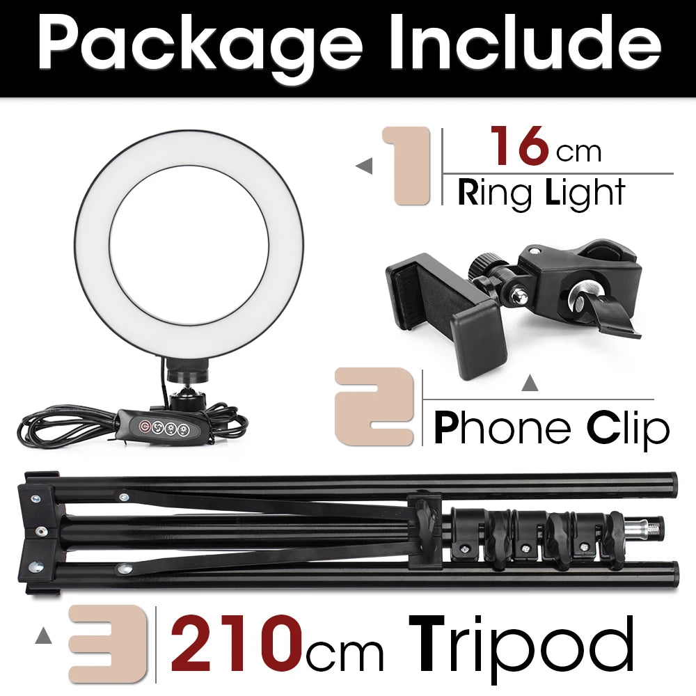 Professional LED Ring Light with Tripod Stand for Mobile Photography and Live Streaming