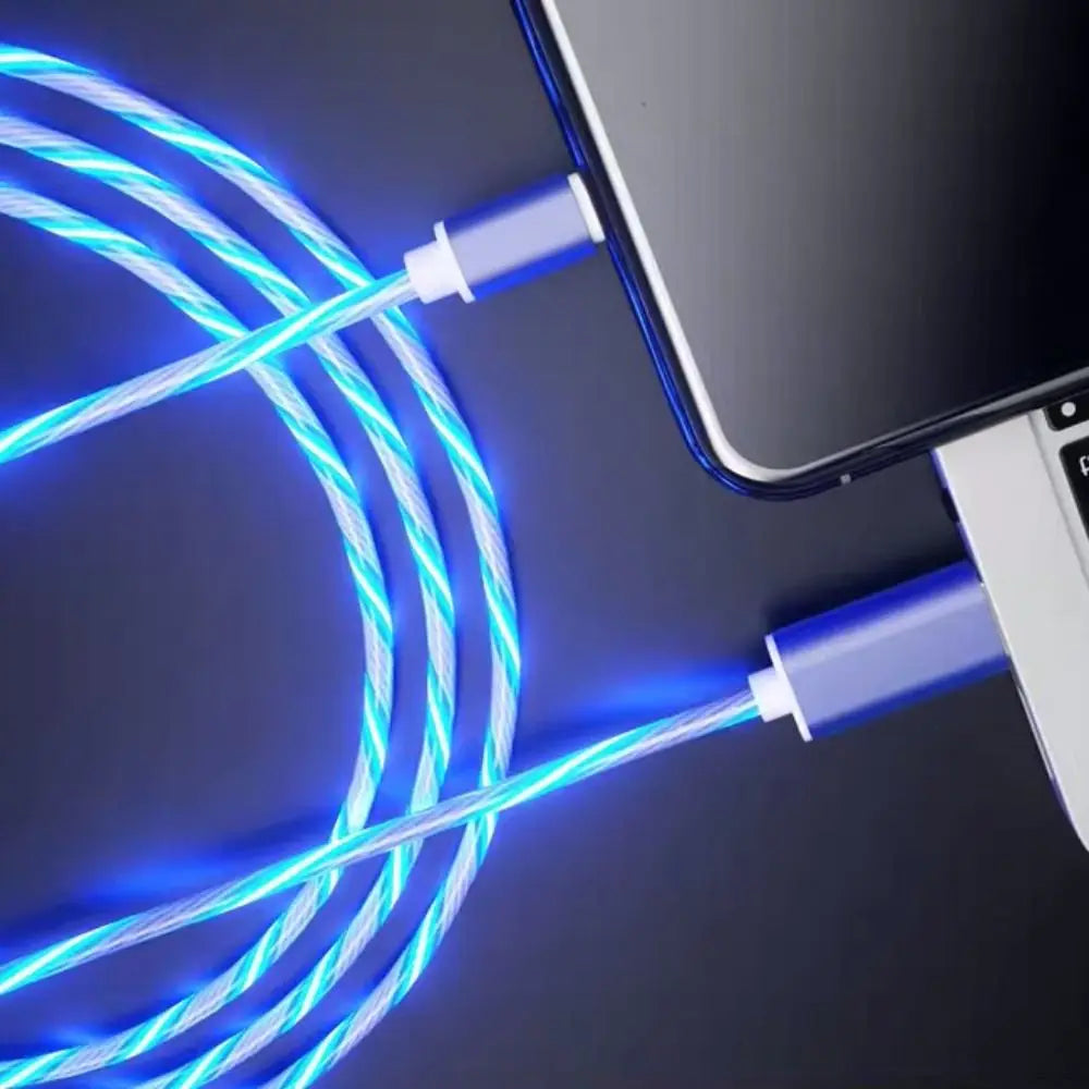 LED Illuminated Type-C Fast Charging Cable for Mobile Devices