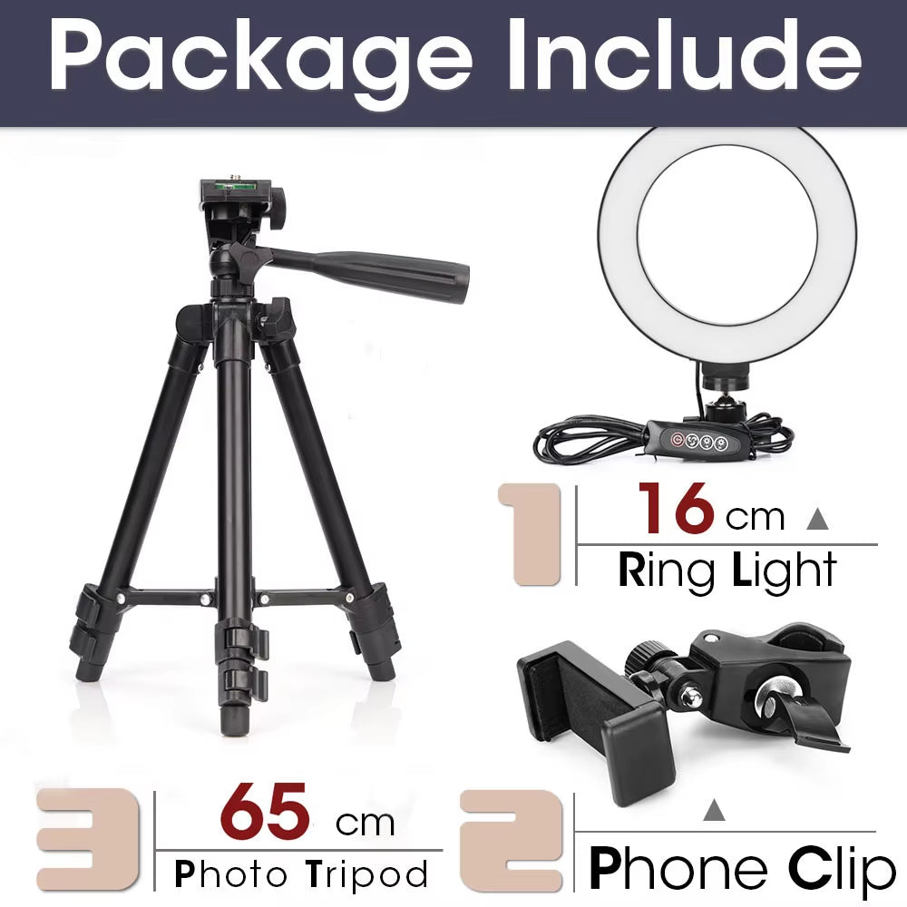 Professional LED Ring Light with Tripod Stand for Mobile Photography and Live Streaming