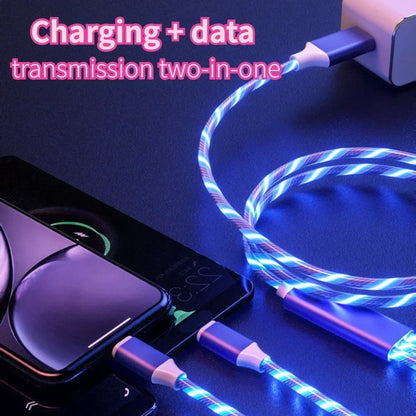 High-Speed USB Type-C Charging Cable with LED Light and 3A Fast Charging Capability