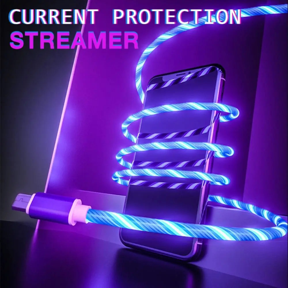 LED Illuminated Type-C Fast Charging Cable for Mobile Devices