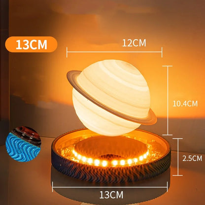 Magnetic Levitating Saturn Moon Lamp - Rotating Table Lamp for Creative Office and Home Décor, Unique Gift Idea