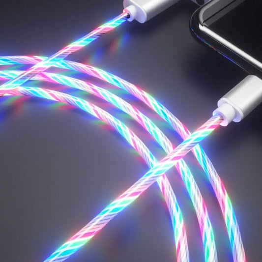 LED Illuminated Type-C Fast Charging Cable for Mobile Devices