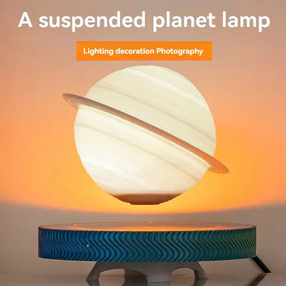 Magnetic Levitating Saturn Moon Lamp - Rotating Table Lamp for Creative Office and Home Décor, Unique Gift Idea