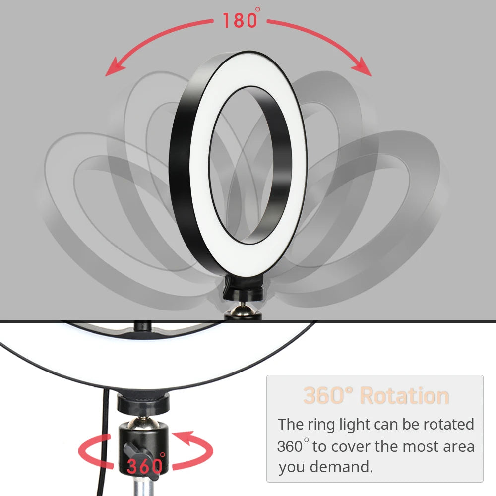Professional LED Ring Light with Tripod Stand for Mobile Photography and Live Streaming