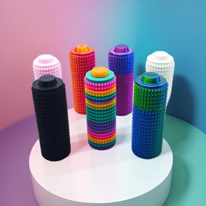 Rotatable Mini Grip Stress Relief Toys with Spiky Sensory Features - Portable Massage Gifts for Adults