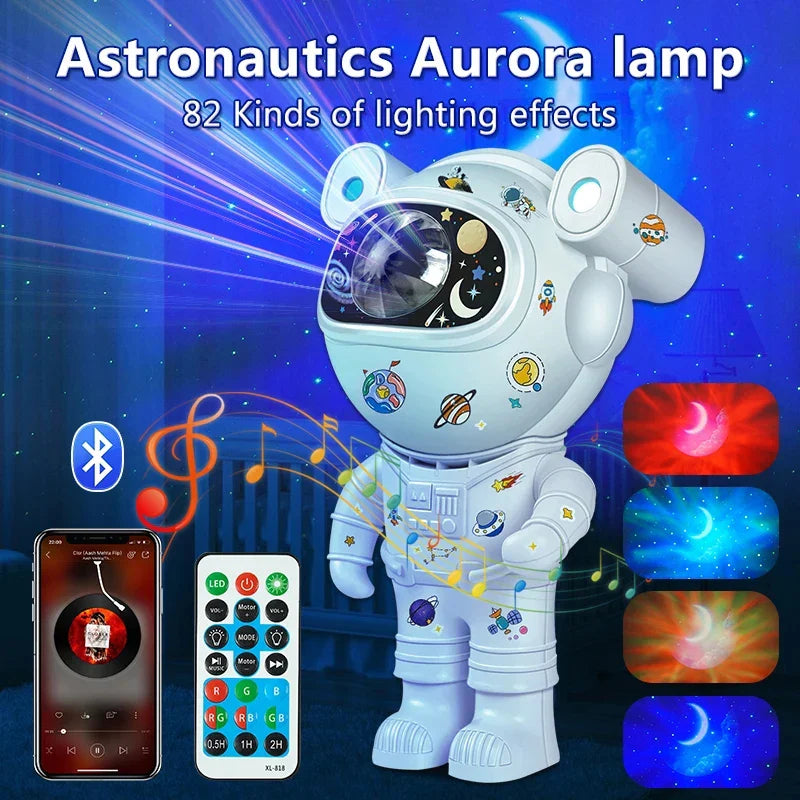 Astronaut-Themed Star and Galaxy Projection Light
