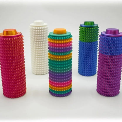 Rotatable Mini Grip Stress Relief Toys with Spiky Sensory Features - Portable Massage Gifts for Adults